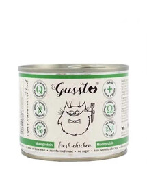 GUSSTO Cat Fresh Chicken pre mačky, čerstvé kura 200 g